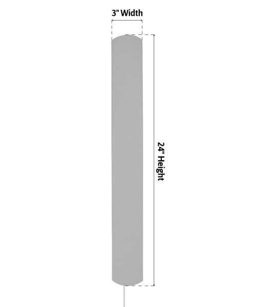 3"W Solid Wood Hover Plank Corner/Wall Accent Light Plug-In  Almond